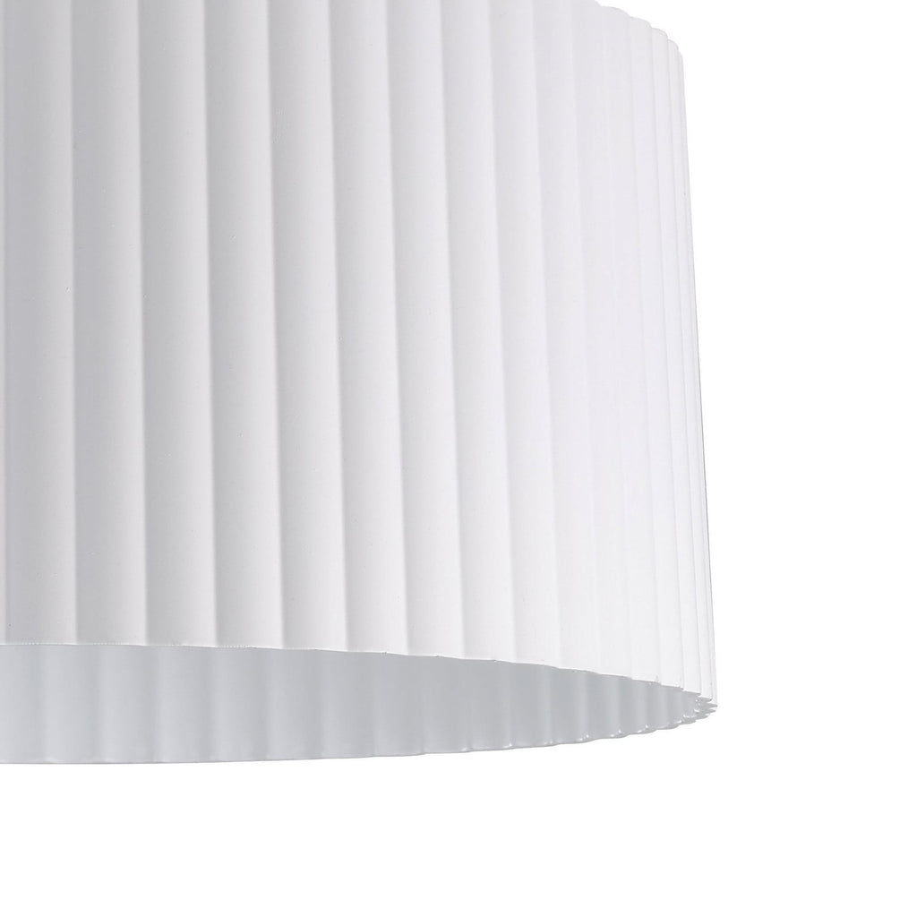 Thesis Leilani ceiling lamp, white/nickel, 11 in, metal, E26