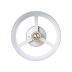 Thesis Leilani ceiling lamp, white/nickel, 11 in, metal, E26