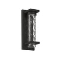 Thesis Lionel LED outdoor wall light, black, 14 in, metal