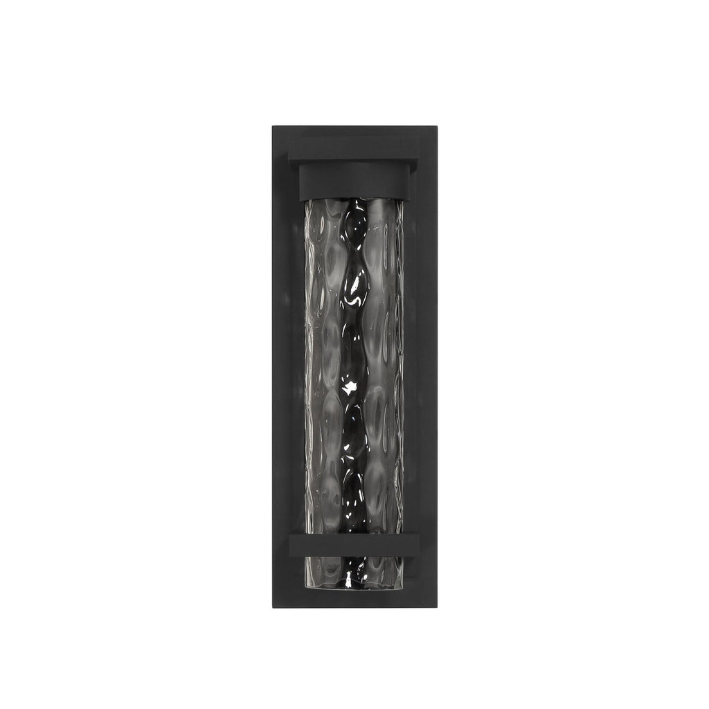 Thesis Lionel LED outdoor wall light, black, 14 in, metal