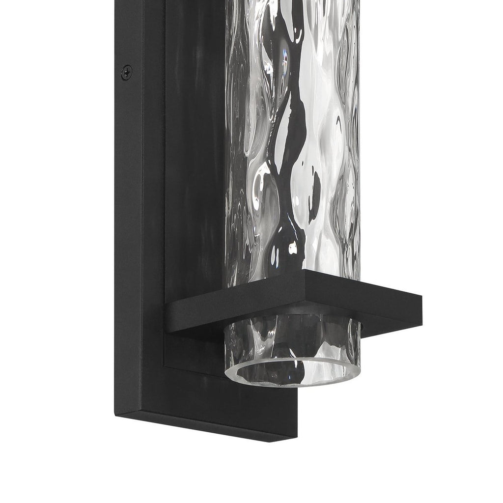 Thesis Lionel LED outdoor wall light, black, 20 in, metal