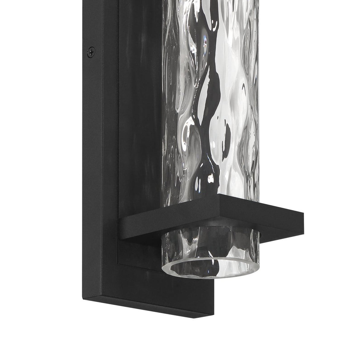 Thesis Lionel LED outdoor wall light, black, 20 in, metal