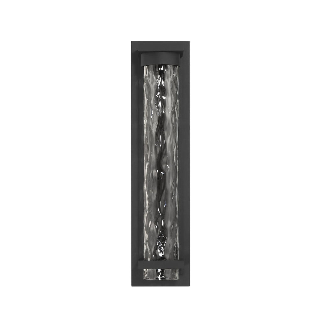 Thesis Lionel LED outdoor wall light, black, 20 in, metal