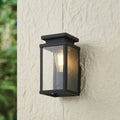 Overton 9" Matte Black Exterior Wall Sconce