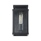 Thesis Overton outdoor wall light, matt black, 9 in, metal