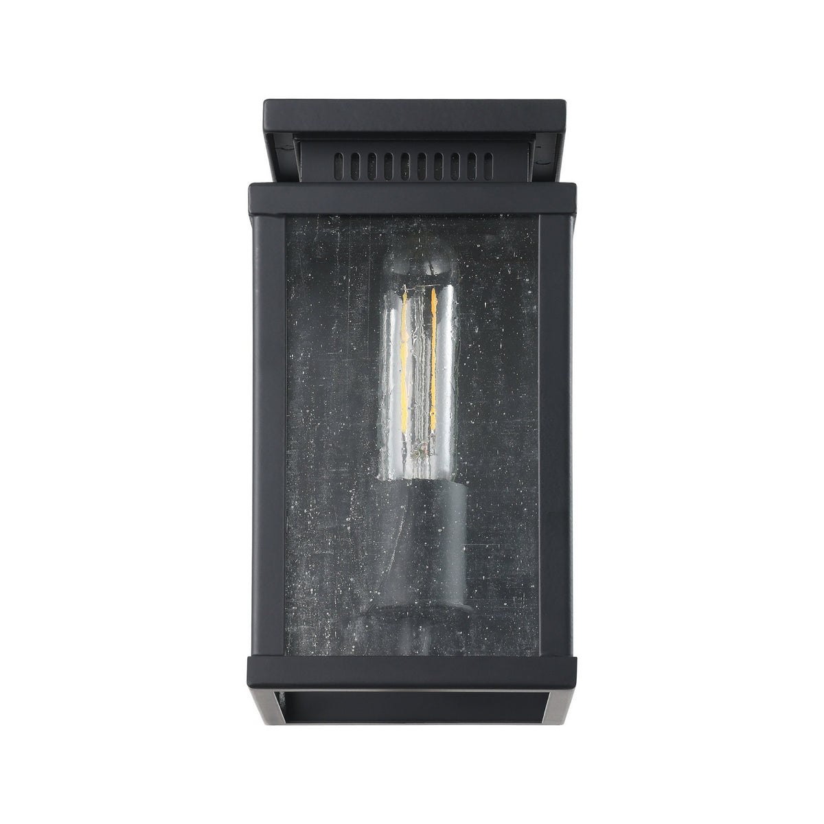 Thesis Overton outdoor wall light, matt black, 9 in, metal