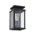 Thesis Overton outdoor wall light, matt black, 9 in, metal