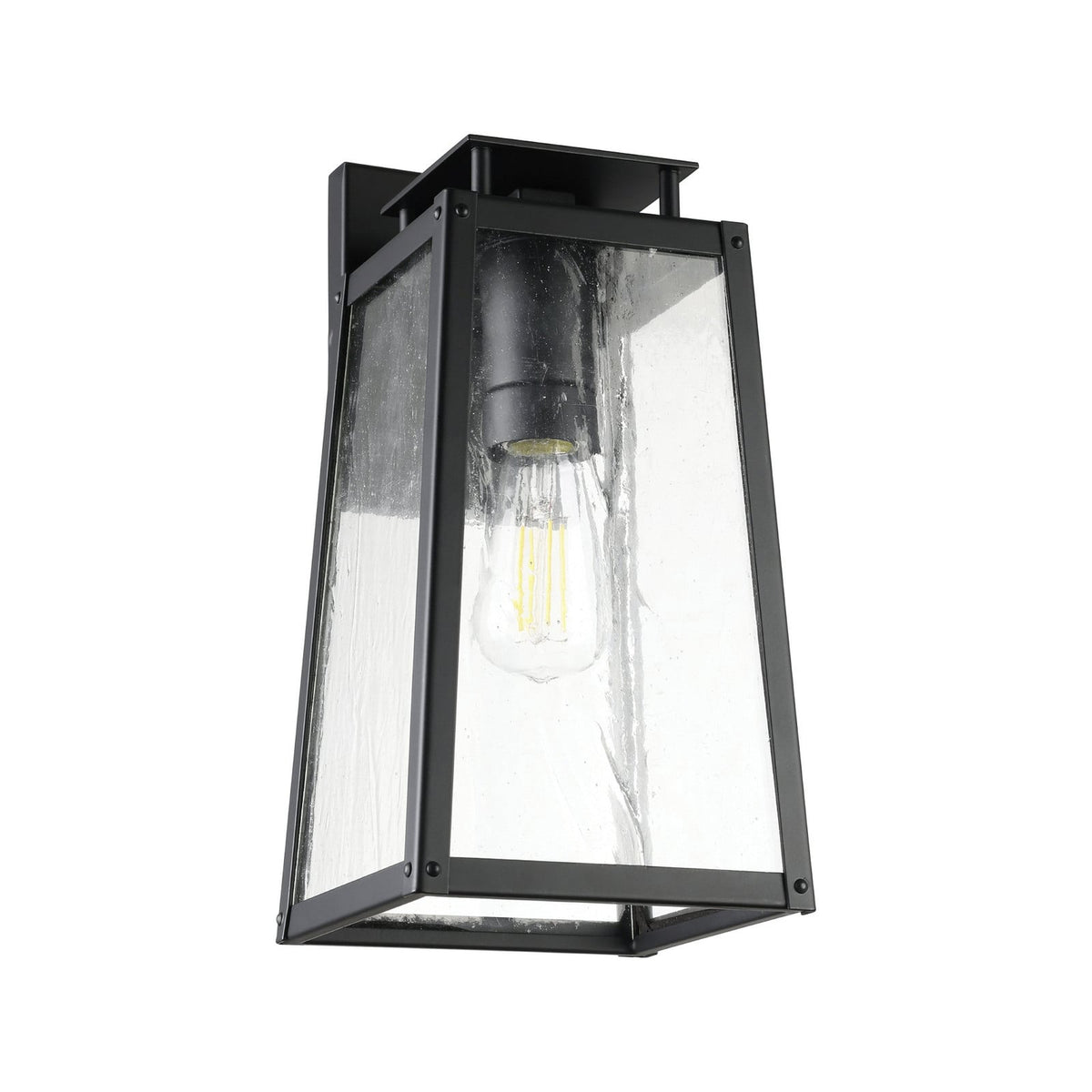 Thesis Salford outdoor wall light, matt black, 13 in, metal