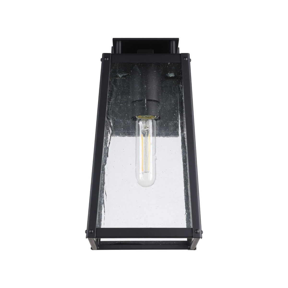 Thesis Salford outdoor wall light, matt black, 13 in, metal