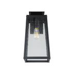 Thesis Salford outdoor wall light, matt black, 17 in, metal