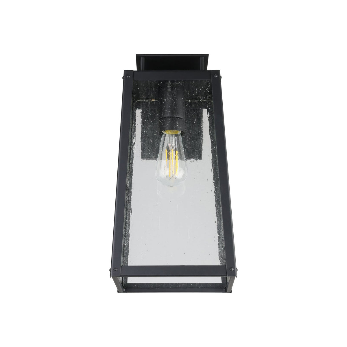 Thesis Salford outdoor wall light, matt black, 17 in, metal