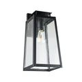 Thesis Salford outdoor wall light, matt black, 17 in, metal