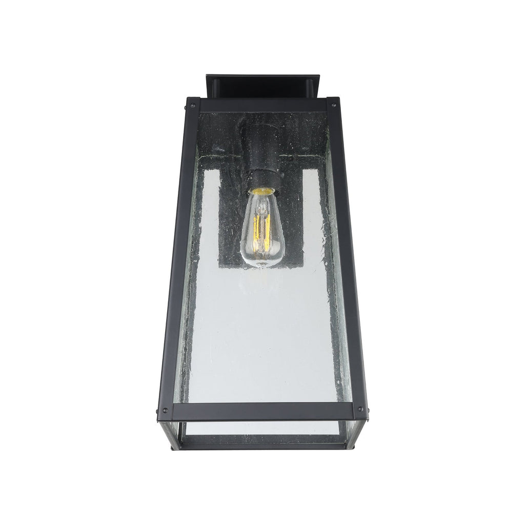 Thesis Salford outdoor wall light, matt black, 19 in, metal
