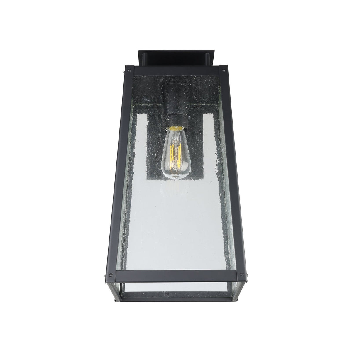 Thesis Salford outdoor wall light, matt black, 19 in, metal