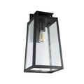 Thesis Salford outdoor wall light, matt black, 19 in, metal