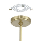Thesis Stockholm chandelier, gold, 7-bulb, 29 in, metal