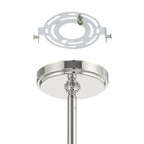 Thesis Stockholm chandelier, nickel, 7-bulb, 29 in, metal