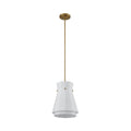 Thesis Bryony pendant light, white/gold, 12 in, fabric/metal
