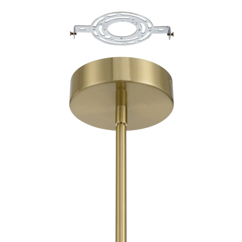 Thesis Calle LED chandelier, brass-coloured, 36 in, 9-bulb