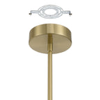 Thesis Calle LED chandelier, brass-coloured, 36 in, 9-bulb