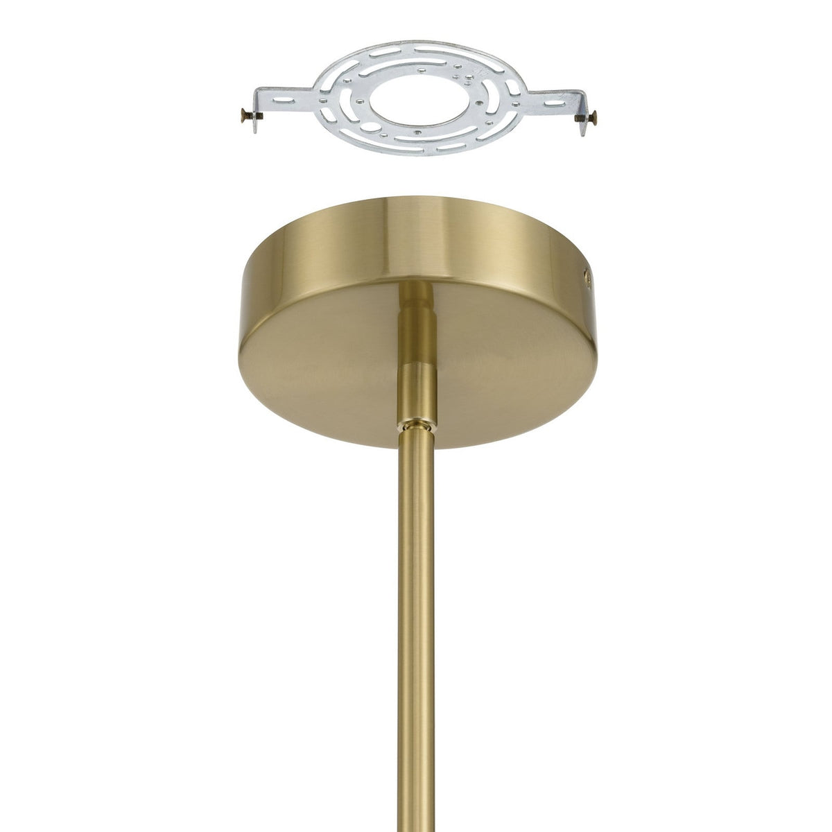 Thesis Calle LED chandelier, brass-coloured, 36 in, 9-bulb