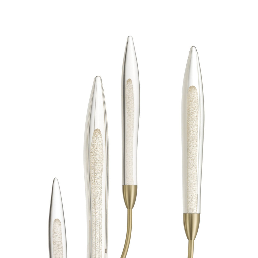 Thesis Calle LED chandelier, brass-coloured, 36 in, 9-bulb