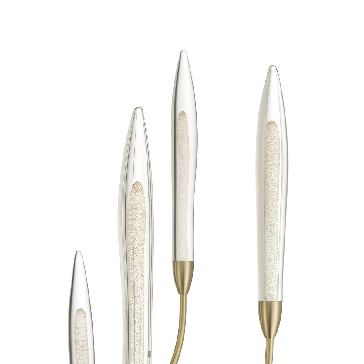 Thesis Calle LED chandelier, brass-coloured, 36 in, 9-bulb