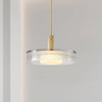 Thesis Como pendant light, gold-coloured, 18 in, metal/glass, E26