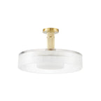 Como 18" Gold Glass Pendant Light