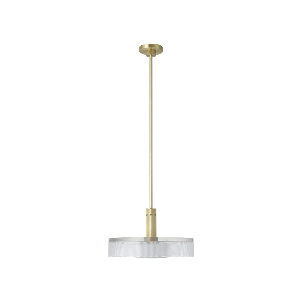 Thesis Como pendant light, gold-coloured, 18 in, metal/glass, E26