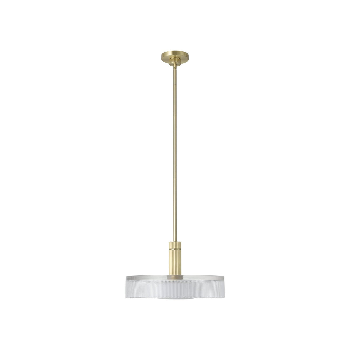 Thesis Como pendant light, gold-coloured, 18 in, metal/glass, E26