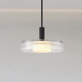 Como 18" Black Glass Pendant Light