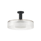 Thesis Como pendant light, black, 18 in, metal/glass, E26