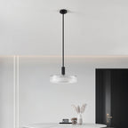 Como 18" Black Glass Pendant Light