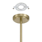 Thesis Dahlia chandelier, brass-coloured, 28 in, 8-bulb, G9