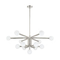 Thesis Stockholm chandelier, nickel, 40 in, 8-bulb, metal