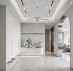 Thesis Stockholm chandelier, nickel, 40 in, 8-bulb, metal