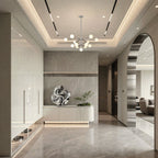 Thesis Stockholm chandelier, nickel, 40 in, 8-bulb, metal