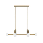Thesis Stockholm pendant light, gold, 50 in, 8-bulb, metal