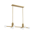 Thesis Stockholm pendant light, gold, 50 in, 8-bulb, metal