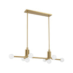 Thesis Stockholm pendant light, gold, 50 in, 8-bulb, metal
