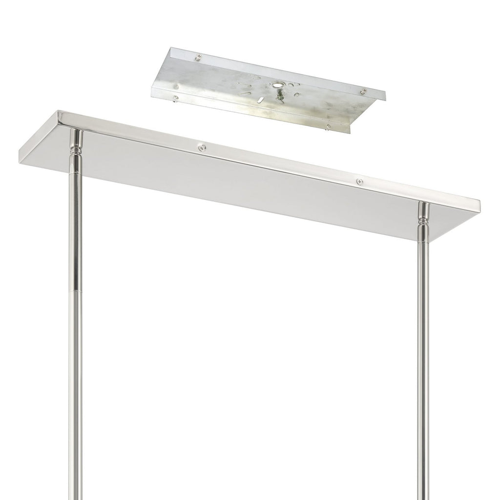 Thesis Stockholm pendant light, nickel, 50 in, 8-bulb, metal