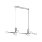 Thesis Stockholm pendant light, nickel, 50 in, 8-bulb, metal