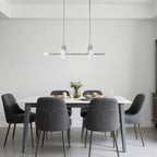 Thesis Stockholm pendant light, nickel, 50 in, 8-bulb, metal