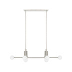 Thesis Stockholm pendant light, nickel, 50 in, 8-bulb, metal
