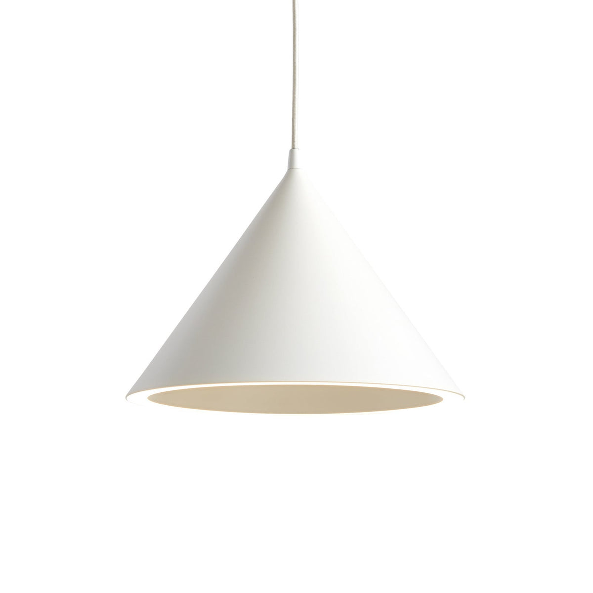 Woud Annular LED hanging light, white, Ø 12.6 in, metal