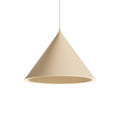 Woud Annular LED hanging light, beige, Ø12.6 in, metal
