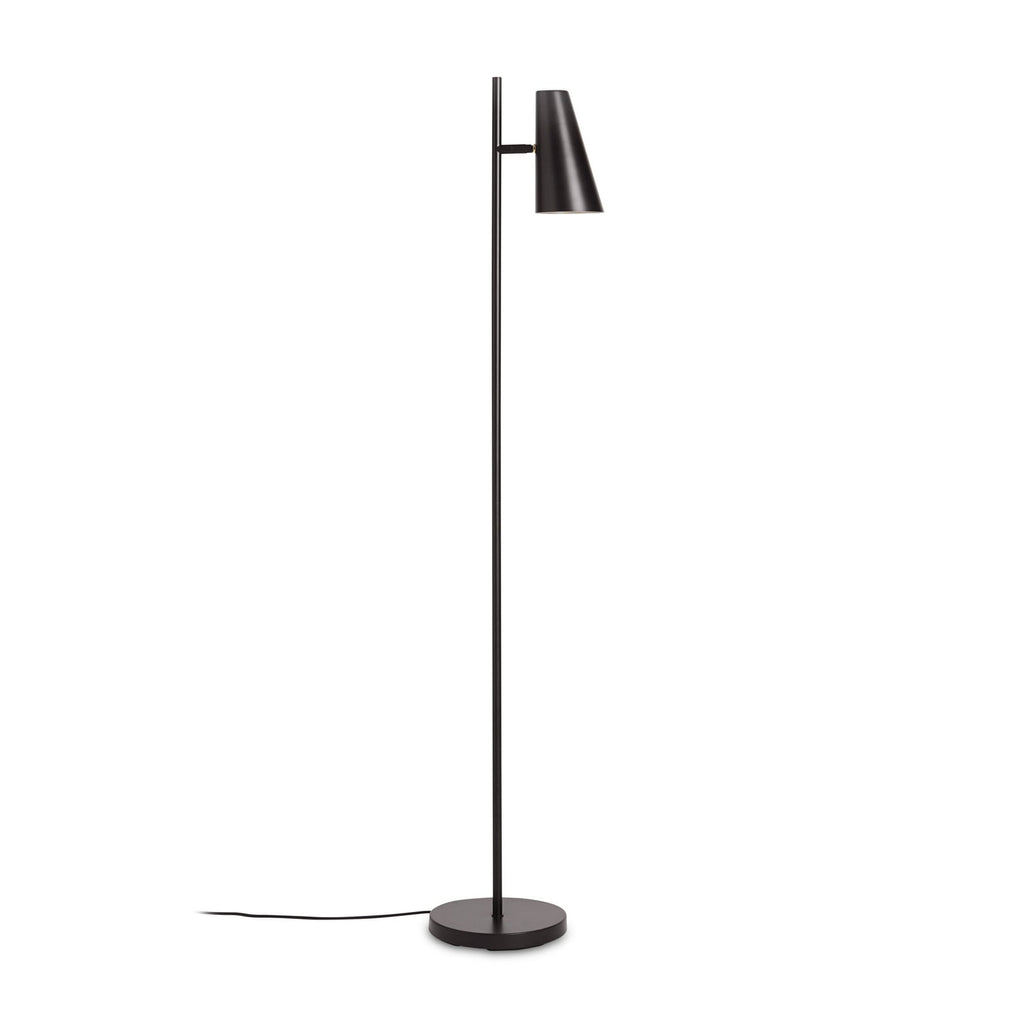 Woud Cono Floor Lamp, black, height 55.9 in, E12, adjustable