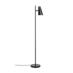 Woud Cono Floor Lamp, black, height 55.9 in, E12, adjustable