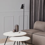 Woud Cono Floor Lamp, black, height 55.9 in, E12, adjustable